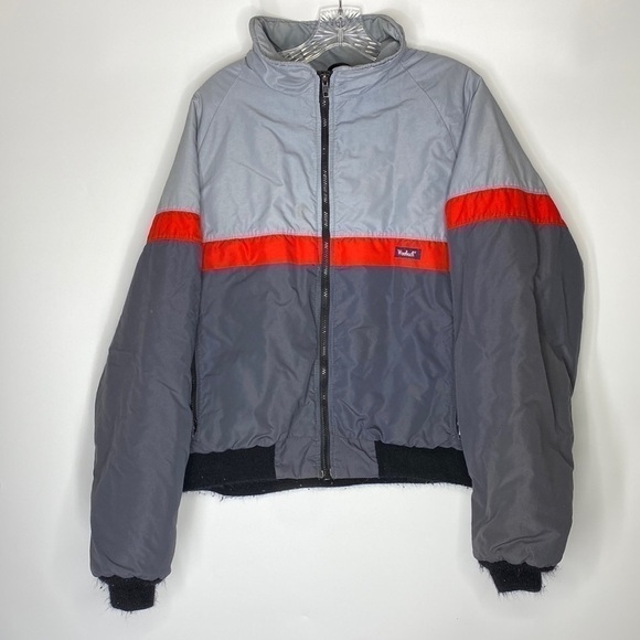 Vintage Woolrich Grey Bomber Jacket Size Large - Picture 1 of 10